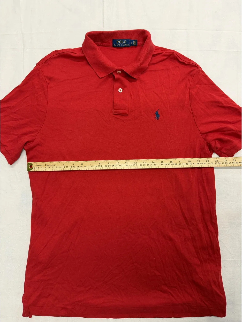 Polo Ralph Lauren Red Cotton Polo Shirt Size Large